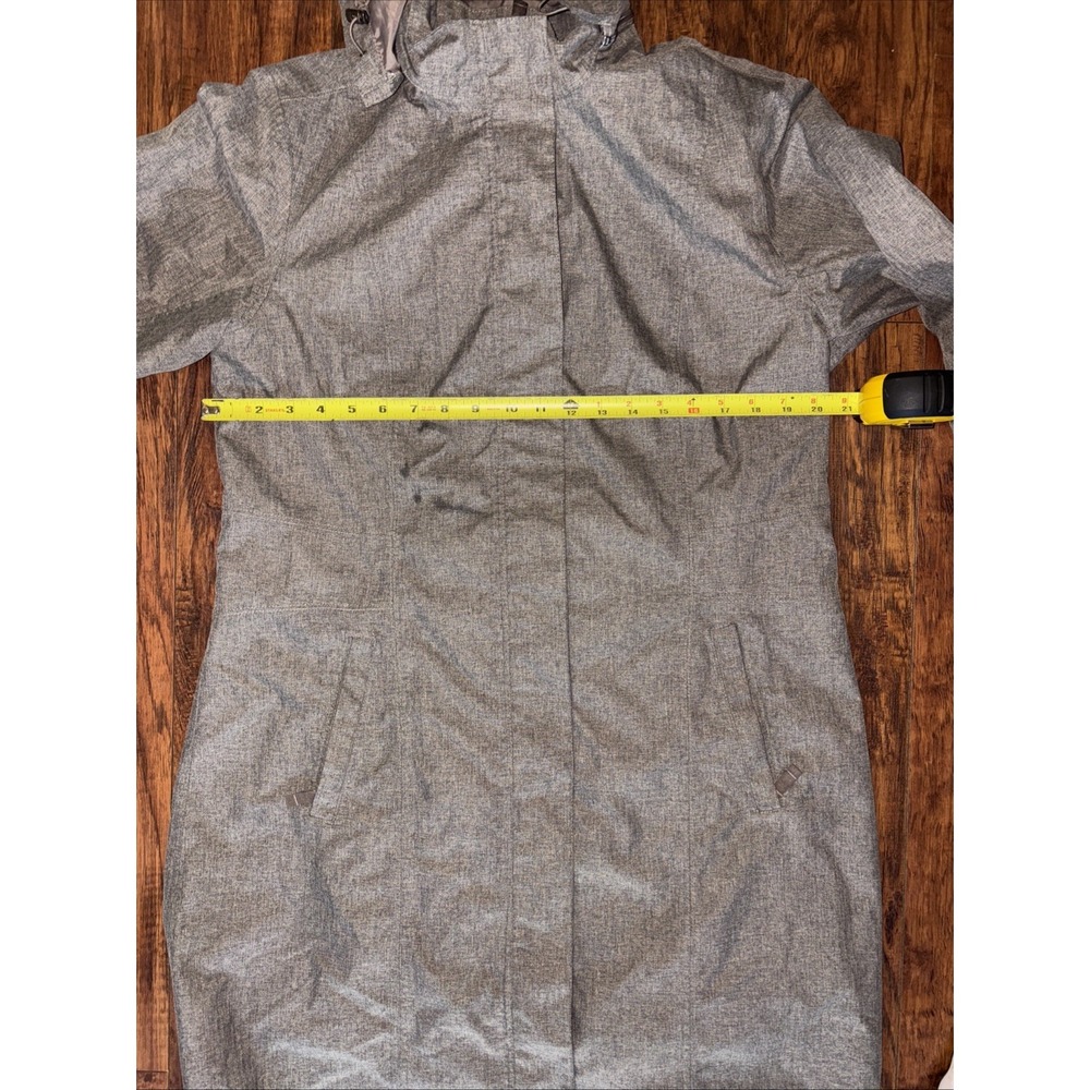 Eddie Bauer Women's L Waterproof Hooded Jacket Gray rain wind - Picture 8 of 10